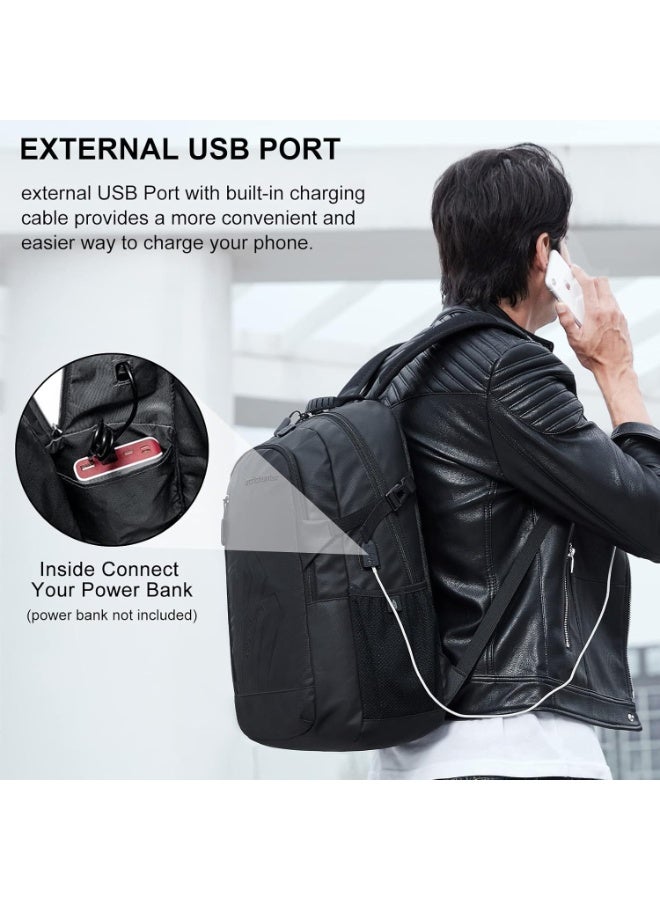 أركتيك هانتر حقيبة ظهر أركتيك هانتر لأجهزة الكمبيوتر المحمولة مقاس 15.6 بوصة مع جيب للأجهزة اللوحية ومنفذ شحن USB. - Image 2